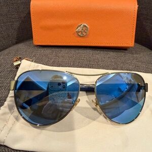 TORY BURCH Sunglasses Polarized TY 6051 304122 Blue Aviator